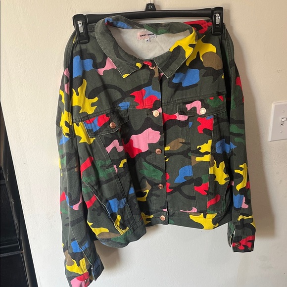 Jackets & Blazers - Colorful Camouflage Jacket